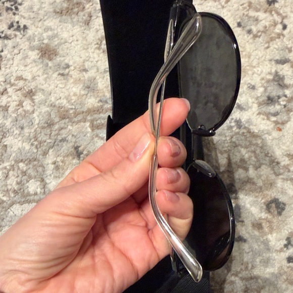 Prada Black Aviator Shades with Case